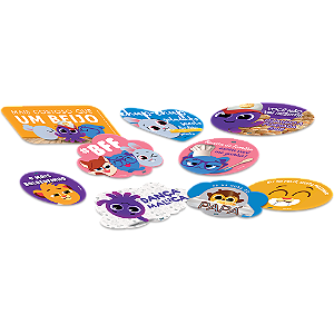 Kit Placas Festa Bolofofos - 09 unidades - Festcolor - Rizzo Festas