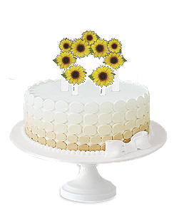 Topper para Bolo Festa Girassol - Festcolor - Rizzo Festas