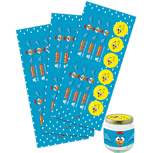 Adesivo para Lembrancinhas Festa Galinha Pintadinha - 36 unidades - Festcolor - Rizzo Festas