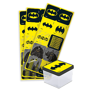 Adesivo Quadrado para Lembrancinha Festa Batman - 30 unidades - Festcolor - Rizzo Festas