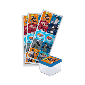 Adesivo Quadrado para Lembrancinha Festa Naruto - 30 unidades - Festcolor -  Festas