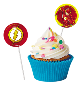 Topper Para Docinhos Festa Flash - 8 unidades - Festcolor -  Festas