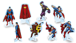 Decoração de Mesa Festa Superman - 8 unidades - Festcolor - Rizzo Festas