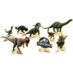 Decoração de Mesa Festa Jurassic World - 8 unidades - Festcolor - Rizzo Festas