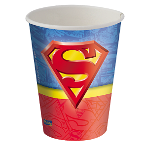 Copo de Papel 200ml Festa Superman  - 08 unidades - Festcolor -  Festas