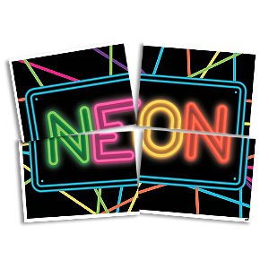 Painel Decorativo Festa Festa Neon - Festcolor - Rizzo Festas