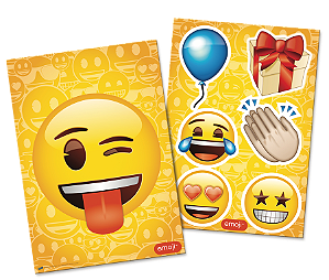 Kit Decorativo Festa Festa Emoji - Festcolor - Rizzo Festas