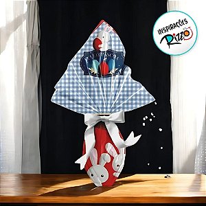 Saco Express 24x24cm para Ovos de 100g a 150g - Contos Páscoa Azul - 5 unidades - Cromus - Rizzo