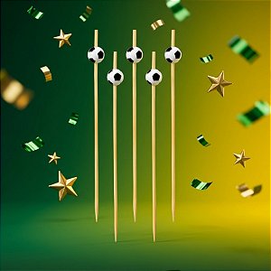 Palito de Bambu - Bola de Futebol  - 20 unidades - Rizzo