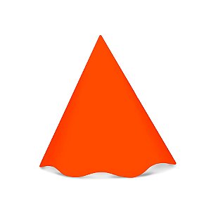 Chapéu de Aniversário Neon - Laranja - 8 unidades - Rizzo