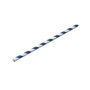 Canudo Biodegradável Listrado Branco e Azul - 20 unidades - Rizzo