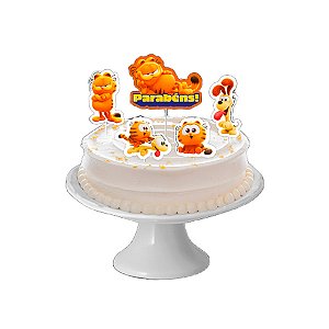 Decoração de Bolo - Cenário Garfield - 5 unidades - Regina - Rizzo