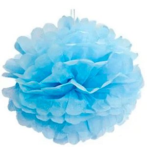 Lanterna de Papel Flor Azul Céu 25cm - 1 unidade - Regina - Rizzo