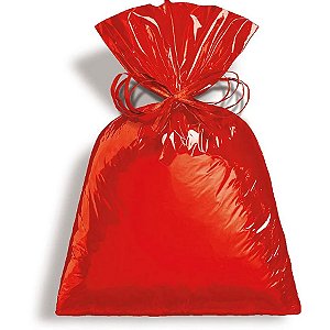 Saco Presente 10x14cm - Vermelho Metalizado - 50 unidades - Regina - Rizzo