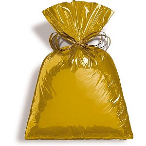 Saco Presente 10x14cm - Dourado Metalizado - 50 unidades - Regina - Rizzo