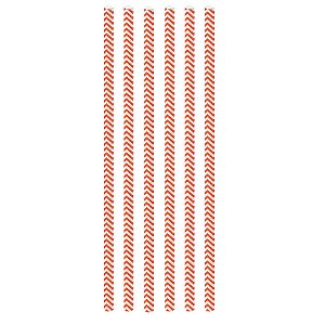 Canudo Biodegradável Missoni Vermelho - 12 unidades - Regina - Rizzo