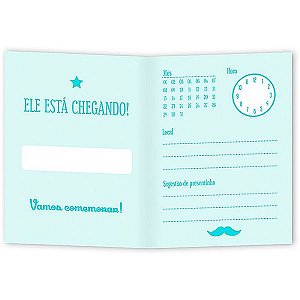 Convite de Chá de Bebê Homenzinho - 10 unidades - Regina - Rizzo