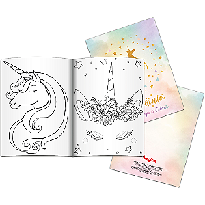 Lembranca Livro Para Colorir Festa Unicornio 2 08 Unidades - Regina - Rizzo Festas