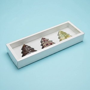 Caixa Base Árvore - Branco - (30,5cm x10cm x3,7cm) - 5 unidades - Assk - Rizzo