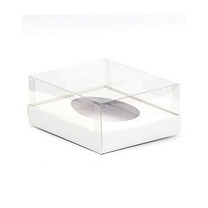 Caixa para Meio Ovo de 100g a 150g - 11x12x7cm - Branca - 5 unidades - ASSK - Rizzo