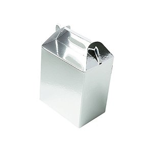 Caixa Sacolinha S11 (15,9cm x 17cm x 10,2cm) Prata 10 unidades Assk Rizzo Embalagens