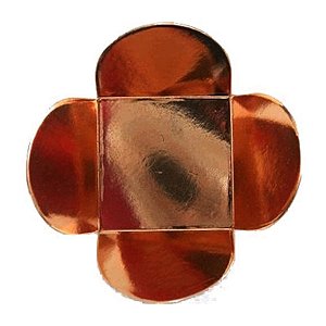 Forminha para Doces 4 Pétalas (3,5cm x 3,5cm x 2,5cm) Bronze 50 unidades Assk Rizzo Embalagens