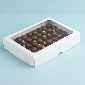 Caixa com Visor S5 (16cm x 22cm x 4cm) Branca - 10 unidades - Assk - Rizzo Embalagens