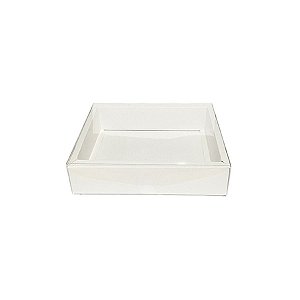 Caixa com Tampa Transparente Nº 5 (9cm x 12cm x 4cm) Branca 10 unidades Assk Rizzo Embalagens