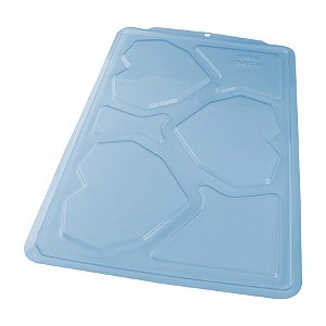 Forma Simples Tradicional Tablete Coração Lapidado 350g - Cód 3694 - 1 unidade - BWB - Rizzo