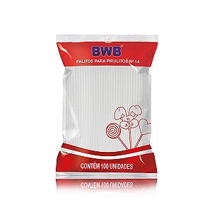 Palito para Pirulito Médio Branco com 100 un. BWB