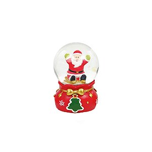 Enfeite Decorativo de Natal - Globo de Neve com Noel - 6cm - 1 unidade - Cromus - Rizzo