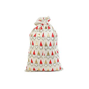 Saco de Algodão de Natal - Noel - 28cm  - 1 unidade - Cromus - Rizzo