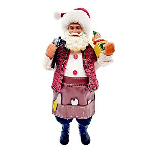 Papai Noel Decorativo Construtor - 28cm - 1 unidade - Cromus - Rizzo