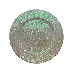 Sousplast Glitter Nacarado - 33cm - 1 unidade - Cromus - Rizzo