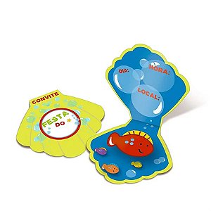 Convite - Fundo do Mar - 8 unidades - Cromus - Rizzo