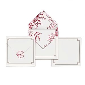 Carta de Agradecimento - Casamento Escarlate - 24 unidades - Cromus - Rizzo