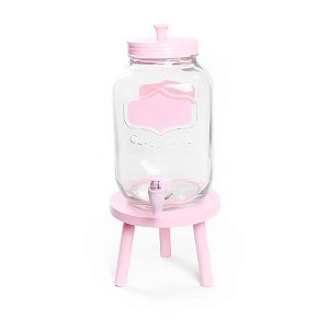 Suqueira com Banquinho Rosa 3800ml - 14,5x27,5cm - 1 unidade - Cromus - Rizzo