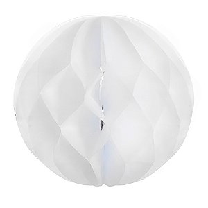 Globo de Papel Colmeia Branco - 8cm - 3 unidades - Cromus - Rizzo