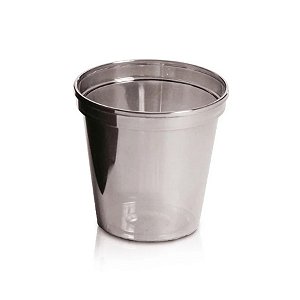 Mini Copo Descartável de Luxo Prata - 30ml - 12 unidades - Cromus - Rizzo
