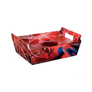 Cesta de Papel Cartão - Teia Radical - Vermelho - 1 unidade - Cromus - Rizzo