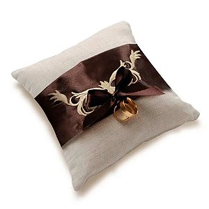 Almofada para Aliancas - Casamento Rustico - 14,5x3,5cm - 1 unidade - Cromus - Rizzo