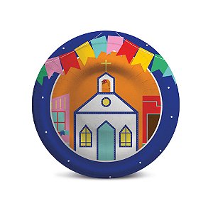 Prato Petisqueira Viva São João - 18cm  - 8 unidades - Cromus - Rizzo
