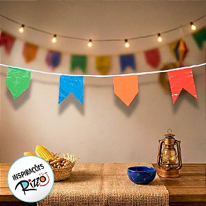Bandeirinha Festa Junina de Plástico - 10 Metros - 1 unidade - Cromus - Rizzo