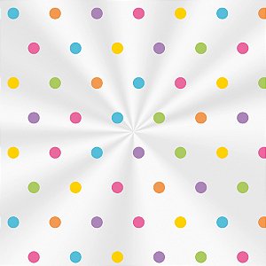 Saco Adesivado Decorado com Aba - Dots Colors - 100 unidades - Cromus - Rizzo