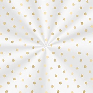 Saco Adesivado Decorado com Aba - Dots Ouro - 100 unidades - Cromus - Rizzo