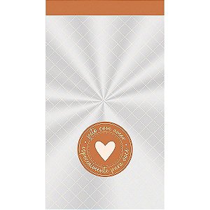 Saco Transparente Decorado - Especialmente para Você - 50 unidades - Cromus - Rizzo