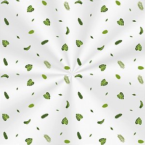 Saco Transparente Decorado - Leaves - 100 unidades - Cromus - Rizzo