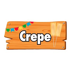 Placa de Sinalização Crepe Festa Junina - 1 unidade - Cromus - Rizzo