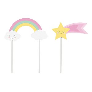 Topo de Bolo - Pedacinho do Céu - 2 unidades - Cromus - Rizzo