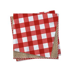 Guardanapo - Xadrez Junino - 20 unidades - Cromus - Rizzo